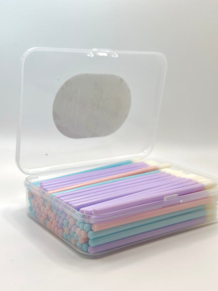 100PCS DISPOSABLE LIP BRUSH APPLICATORS LIP WAND LINT FREE
